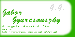 gabor gyurcsanszky business card